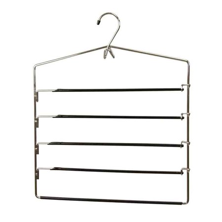 HOME BASICS Home Basics 4 Tier Swinging Arm Trouser Hanger with Accessory Hook ZOR96151